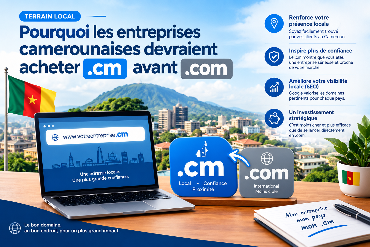 Pourquoi les entreprises camerounaises devraient acheter .cm avant .com